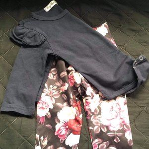 Navy Blue Flower Outfit